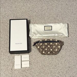 Gucci Supreme GG Monogram Belt Bag Fanny Pack STAR PRINT